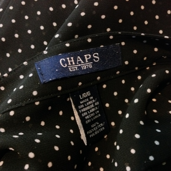 Chaps Ralph Lauren Peasant Top Womens Large - Picture 6 of 6